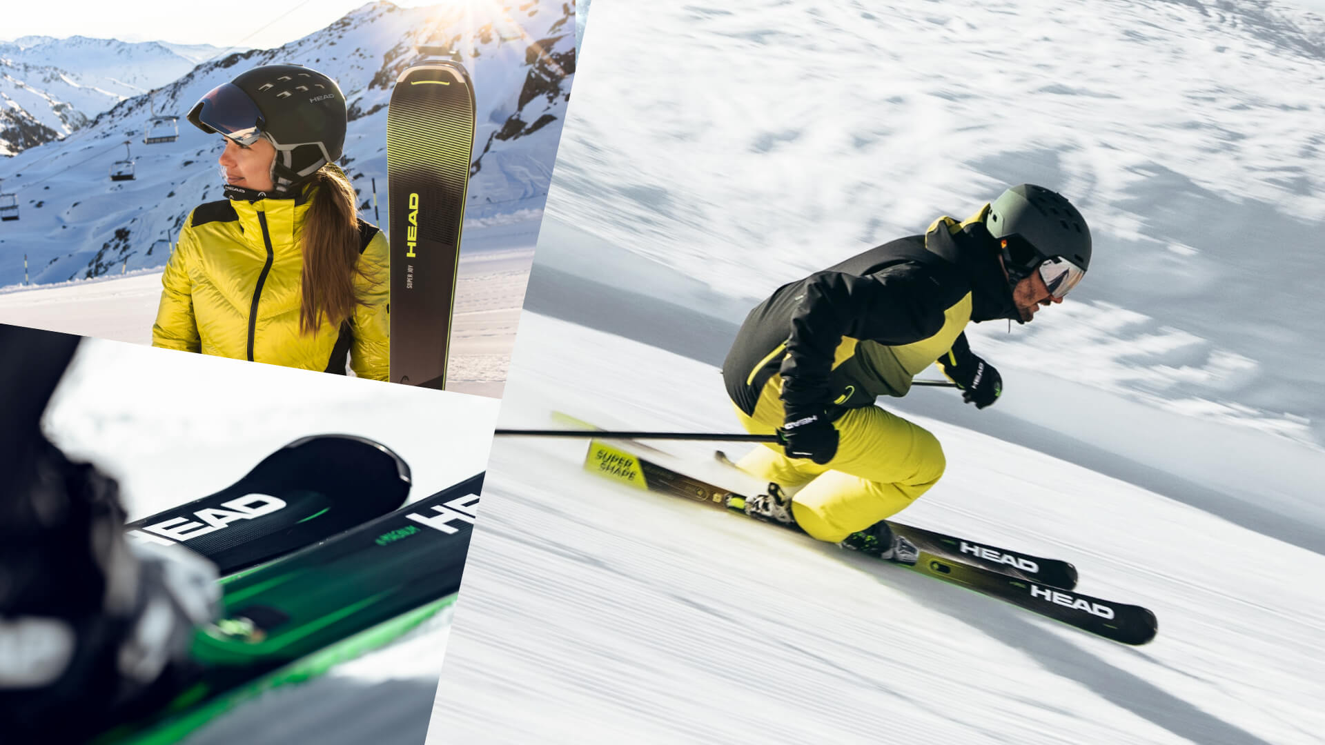 Skier carving a turn